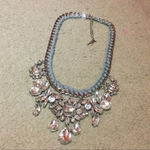 Deco Crystal Cluster Drama Necklace